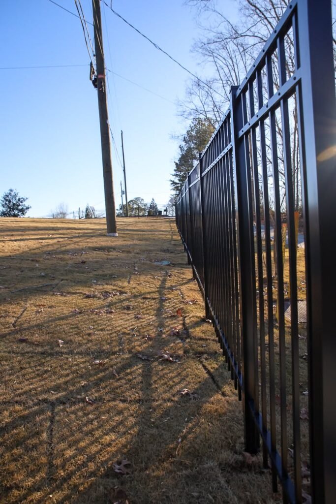 Black Metal Fence Line