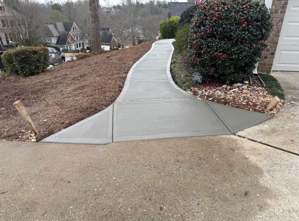 Curved Concrete Pathway