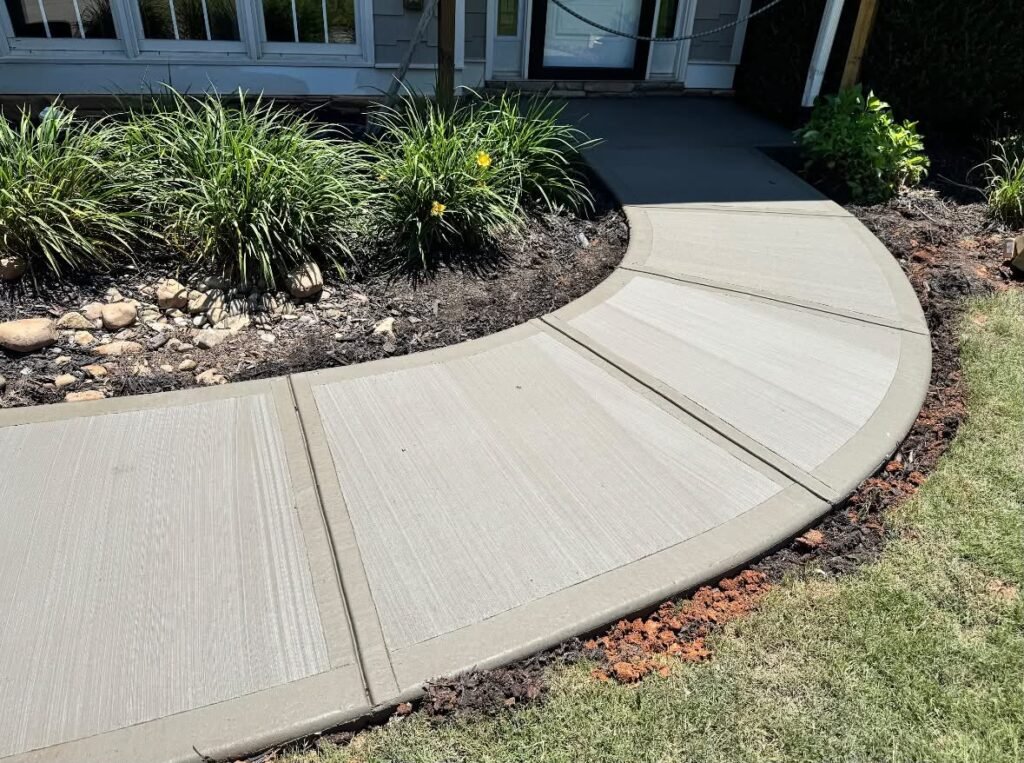 Curved Concrete Walkway