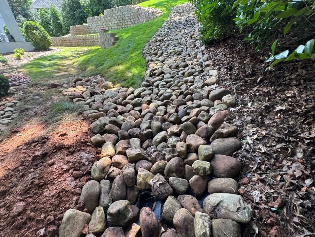 Dry Creek Bed Installation