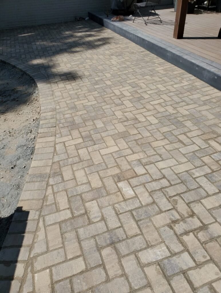 Herringbone Paved Patio