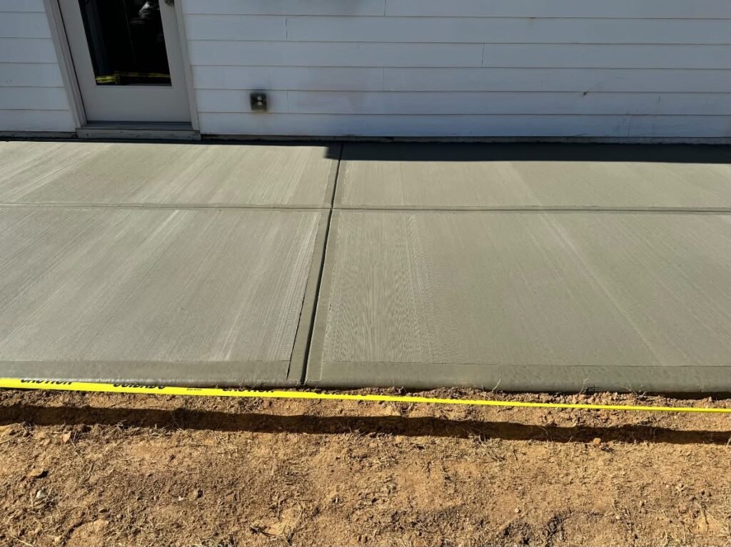 New Concrete Patio Installation