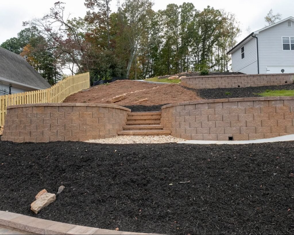 Retaining Wall with Steps
