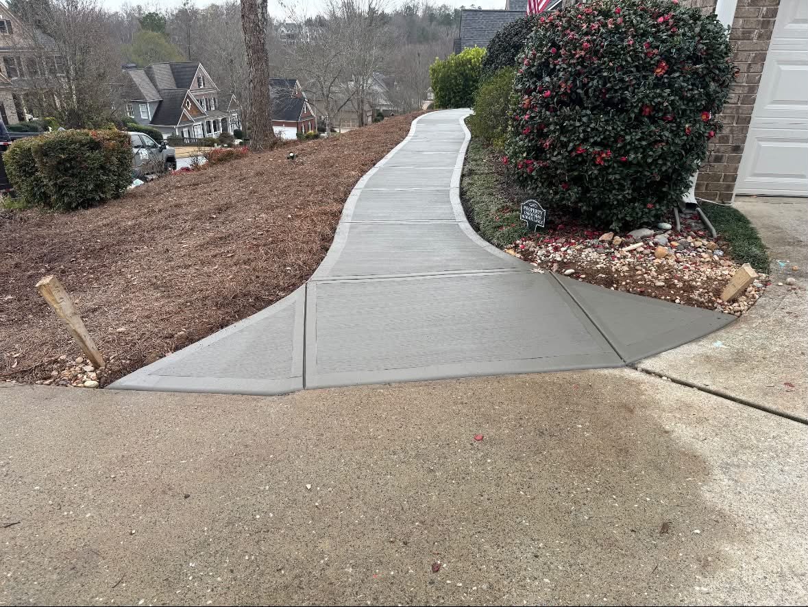 Concrete Walkway on a Slope