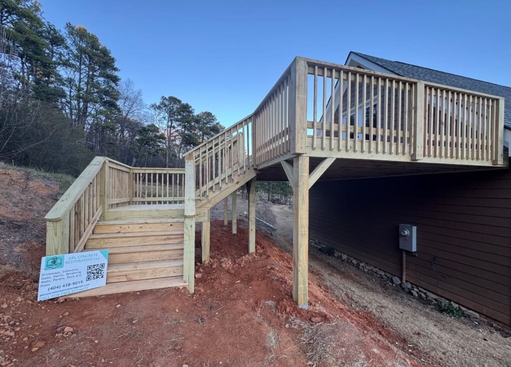 Wooden Deck with Stairs